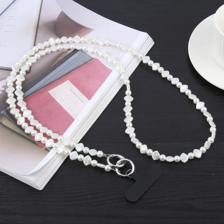 EDA006862601A_1.webp Shell Bead Long Chain Phone Anti-lost Neck Crossbody Lanyard, Shell - Image 3