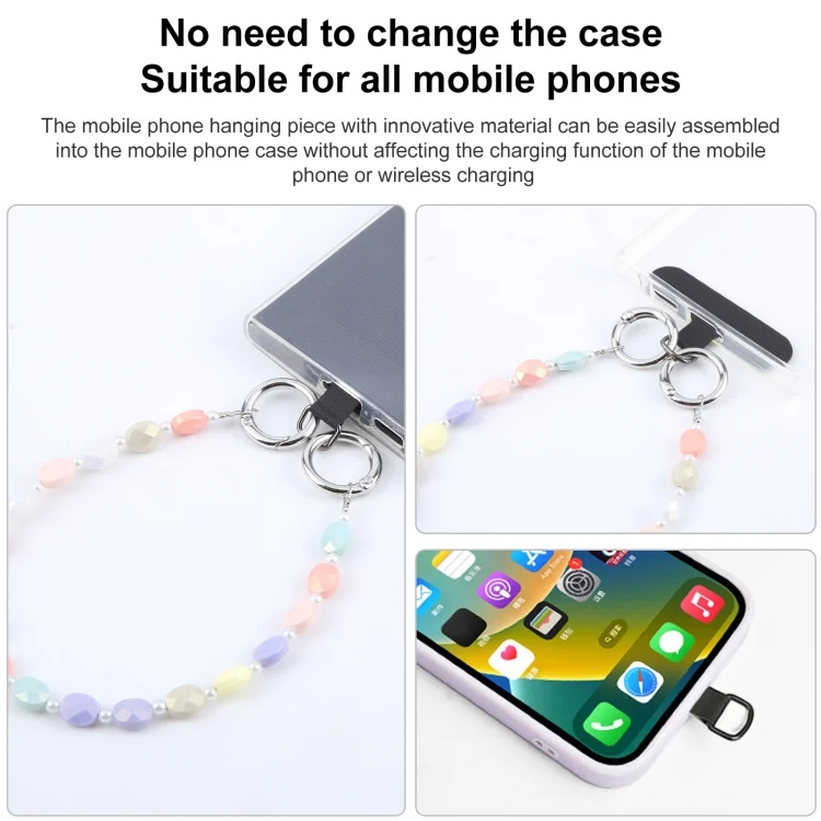 EDA006868301A_1.webp Simple Oval Shape Multicolor Beads Chain Anti-lost Short Lanyard - Image 3