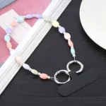 Simple Oval Shape Multicolor Beads Chain Anti-lost Short Lanyard - Image 5