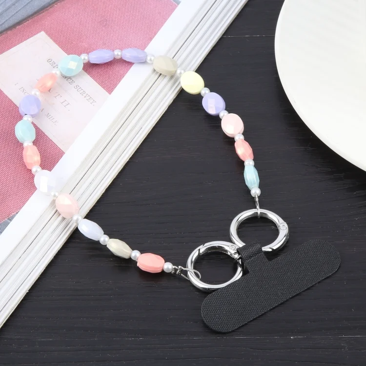 EDA006868301A_3.webp Simple Oval Shape Multicolor Beads Chain Anti-lost Short Lanyard - Image 5