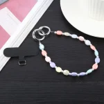 Simple Oval Shape Multicolor Beads Chain Anti-lost Short Lanyard - Image 6