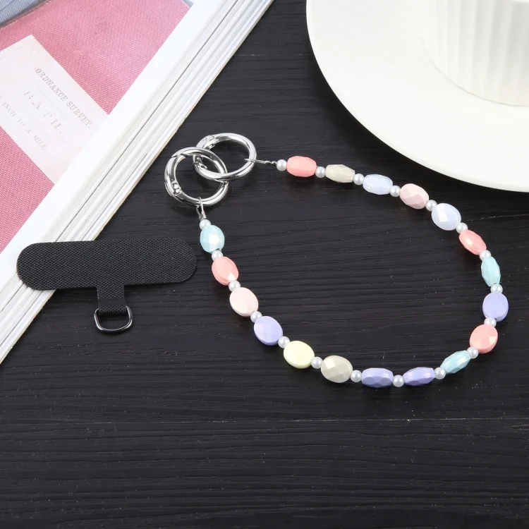 EDA006868301A_4.webp Simple Oval Shape Multicolor Beads Chain Anti-lost Short Lanyard - Image 6