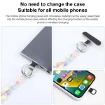 Simple Oval Shape Multicolor Long Bead Chain Phone Anti-lost Neck Crossbody Lanyard - Image 3