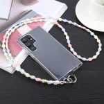 Simple Oval Shape Multicolor Long Bead Chain Phone Anti-lost Neck Crossbody Lanyard - Image 7