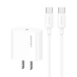 USAMS CC228 20W Fast Charging Charger Set, USB-C / Type-C to USB-C / Type-C, USB-C / Type-C to 8 Pin