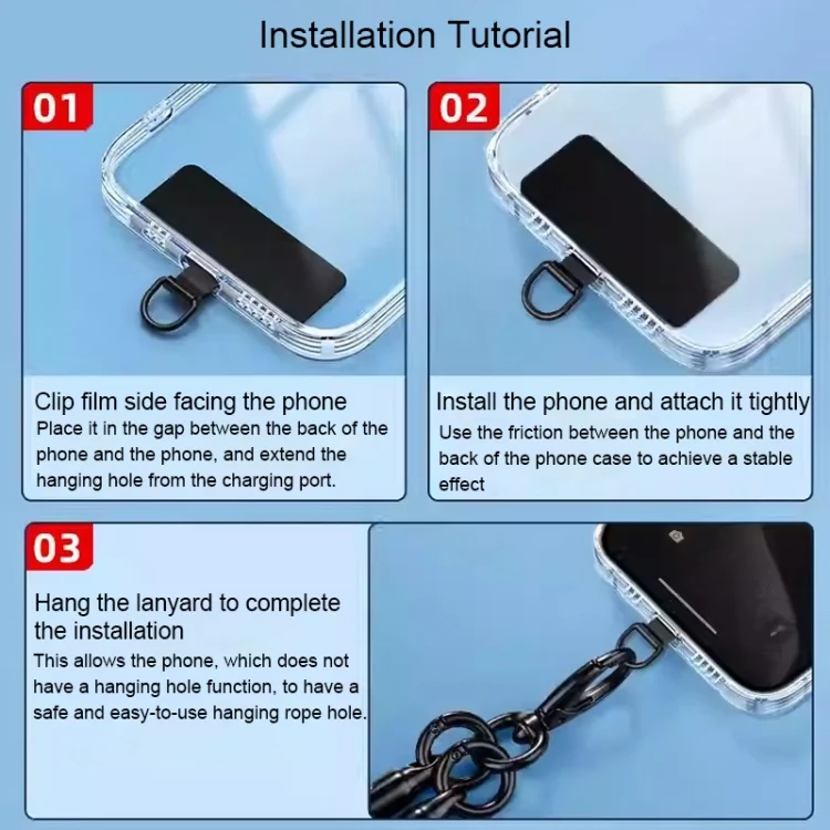 EDA0069040_B5.webp Rectangle Metal Mobile Phone Lanyard Fixing Gasket - Image 6