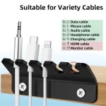 2pcs / Pack Acrylic Data Cable Storage Rack Charging Cable Storage Hook - Image 3