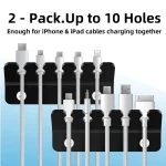 2pcs / Pack Acrylic Data Cable Storage Rack Charging Cable Storage Hook - Image 5