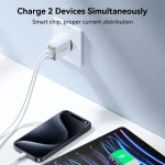 JOYROOM JR-TCF15 30W USB+USB-C / Type-C Fast Charger, EU Plug, UK Plug - Image 3