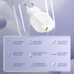 LDNIO A1206C PD27W USB-C / Type-C Fast Charger with 1m Type-C Cable, EU Plug - Image 8