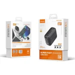 LDNIO Q367 65W GaN 3 x USB-C / Type-C Interface Charger with 1m USB-C / Type-C to USB-C / Type-C Data Cable, EU Plug, UK Plug, US Plug - Image 12