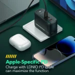 LDNIO Q367 65W GaN 3 x USB-C / Type-C Interface Charger with 1m USB-C / Type-C to USB-C / Type-C Data Cable, EU Plug, UK Plug, US Plug - Image 5