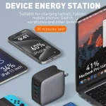 LDNIO Q408 100W GaN USB+3 USB-C / Type-C Interface Charger with 1m 100W USB-C / Type-C to USB-C / Type-C Data Cable, EU Plug, UK Plug, US Plug - Image 8