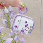Glitter Starry Epoxy Dried Flowers Earbuds Box TPU Case, For AirPods Pro 2, For AirPods 3 - Image 3