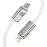 hoco U137 USB-C / Type-C to 8 Pin Line PD Charging Data Cable with Display, 1.2m - Image 4