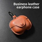 Business Leather Bluetooth Earphone Protective Case with Hook, For Samsung Galaxy Buds 3 - Image 3