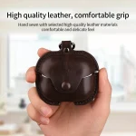 Business Leather Bluetooth Earphone Protective Case with Hook, For Samsung Galaxy Buds 3 - Image 5