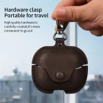 Business Leather Bluetooth Earphone Protective Case with Hook, For Samsung Galaxy Buds 3 - Image 6