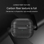 Carbon Fiber Texture Earphone Protective Case with Carabiner, For Samsung Galaxy Buds3 / 3 Pro - Image 3