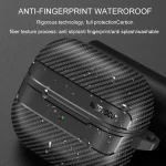 Carbon Fiber Texture Earphone Protective Case with Carabiner, For Samsung Galaxy Buds3 / 3 Pro - Image 4