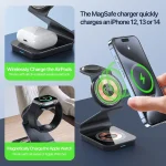 DUZZONA W21 Qi2 15W 3 in 1 Magnetic Wireless Charger Stand, W21 - Image 3