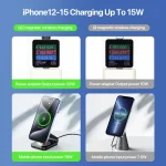 DUZZONA W21 Qi2 15W 3 in 1 Magnetic Wireless Charger Stand, W21 - Image 4
