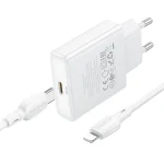 BOROFONE BN23 PD 20W Type-C Charger with 1m Type-C to 8 Pin Cable Set, EU Plug - Image 3