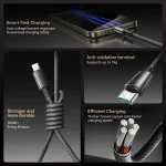 JOYROOM S-A50 3A 480Mbps Fast Charging Data Cable, Length: 1.2m, USB-A to Type-C Cable, USB-A to 8 Pin Cable, Type-C to Type-C Cable, Type-C to 8 Pin Cable - Image 6