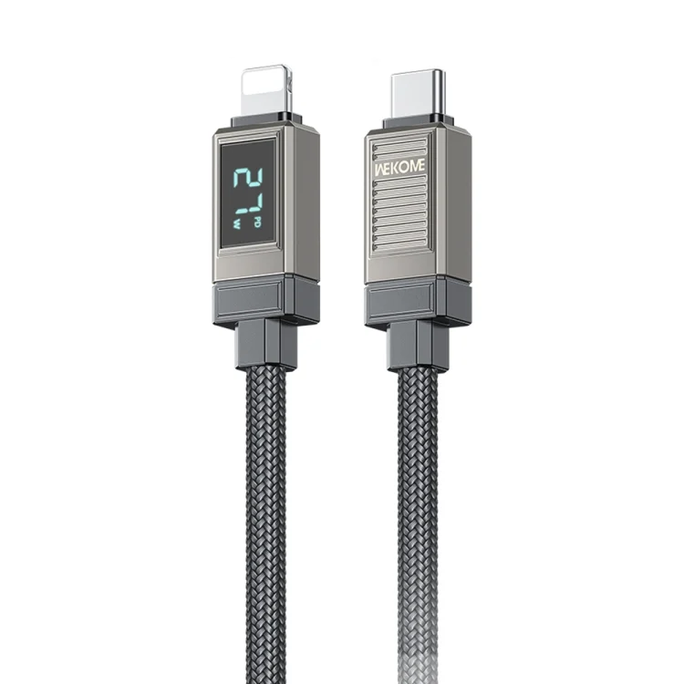 WK WDC-40 Smart Digital Display 1.2m PD27W Type-C to 8 Pin Fast Charging Data Cable, WDC-40