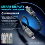 WK WDC-41 Smart Digital Display 1.2m 100W Type-C to Type-C Fast Charging Data Cable, WDC-41 - Image 3