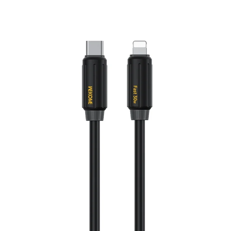 WK WDC-29 Elastic Genuine Silicone 1m PD30W Type-C to 8 Pin Fast Charging Data Cable, WDC-29
