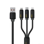 WK WDC-30 Elastic Silicone 1.2m 66W USB to 8 Pin / Type-C / Micro USB Fast Charging Data Cable, WDC-30