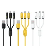 WK WDC-30 Elastic Silicone 1.2m 66W USB to 8 Pin / Type-C / Micro USB Fast Charging Data Cable, WDC-30 - Image 2