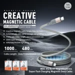 WK WDC-47 Magneto Series 1m PD35W Type-C to 8 Pin Fast Charging Magnetic Data Cable, WDC-47 - Image 4