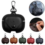 Business Leather Earphone Protective Case with Hook, For AirPods 4 - Image 2