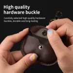 Business Leather Earphone Protective Case with Hook, For AirPods 4 - Image 7