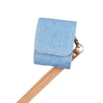 Cowboy Fabric Texture PU Headset Protective Bag, For AirPods 1 / 2