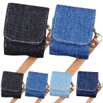 Cowboy Fabric Texture PU Headset Protective Bag, For AirPods 1 / 2 - Image 2