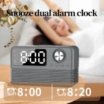BT509 LED Bluetooth 5.3 Speaker Alarm Clock Music Display Radio - Image 9