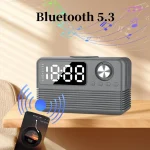 BT509 LED Bluetooth 5.3 Speaker Alarm Clock Music Display Radio - Image 10