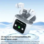 WEKOME Beluga S12 Audyhle ENC Noise Reduction Wireless Earphones with Smart Color Screen - Image 3