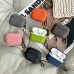 Fine Cloth Texture Earbuds Box PC Case with Hook, For AirPods 4, For AirPods Pro 2 - Image 3