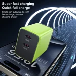 WK WP-U33 45W USB-C / Type-Cx2 GaN Fast Charger, EU Plug, UK Plug - Image 3
