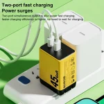 WK WP-U33 45W USB-C / Type-Cx2 GaN Fast Charger, EU Plug, UK Plug - Image 4