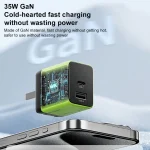 WK WP-U36 35W USB-C / Type-C, USB GaN Fast Charger, EU Plug, UK Plug - Image 5