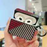 Carbon Fibre Texture PU Earbuds Box PC Case with Hook, For AirPods Pro 2, For AirPods 3, For AirPods Pro - Image 5