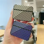 Carbon Fibre Texture PU Earbuds Box PC Case with Hook, For AirPods Pro 2, For AirPods 3, For AirPods Pro - Image 6
