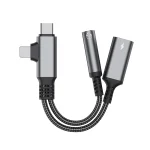 4 in 1 USB-C / Type-C, 8 Pin to 3.5mm, USB-C / Type-C Audio Adapter Cable, 4 in 1, 70mm - Image 10