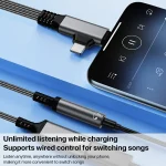 4 in 1 USB-C / Type-C, 8 Pin to 3.5mm, USB-C / Type-C Audio Adapter Cable, 4 in 1, 70mm - Image 2