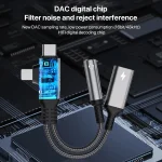 4 in 1 USB-C / Type-C, 8 Pin to 3.5mm, USB-C / Type-C Audio Adapter Cable, 4 in 1, 70mm - Image 6